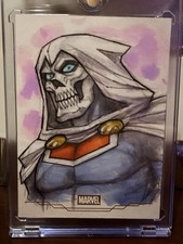 2026 Topps Chrome Marvel TASKMASTER Gold Foil 1/1 Sketch Andrew Fernandes Auto picture
