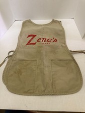 Vintage Zeno's Pizza Marshalltown Iowa Advertising Linen Apron picture