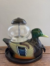 Vtg Carousel Industries Mallard Duck Gumball Machine Bank Glass Globe Works picture