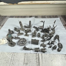 Lot Of 30 Vintage Pewter Figures picture