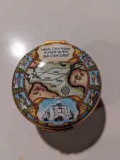 HALCYON DAYS CHRISTOPHER COLUMBUS 500TH ANNIVERSARY ENAMEL TRINKET BOX 415/500 picture