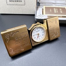 Rare Limited 1000 ZIPPO TIME TANK Lighter Shape Pocket Watch Gold Boxed picture