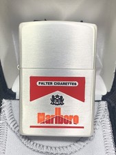 Marlboro Custom 2-side Zippo Lighter | Antique Silver Zippo | Made In Japan picture