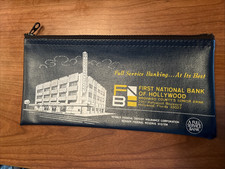 VTG First National Bank of Hollywood FL Deposit Bag 1970s Historic Bank Building picture
