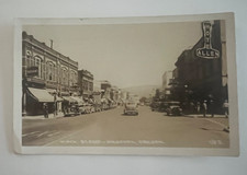 1939 RPPC MAIN STREET MEDFORD OREGON RIALTO THEATRE HOTEL ALLEN AUTOS COKE picture