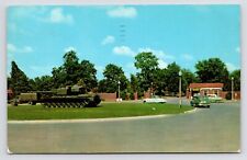 1950s Main Entrance Armor Center Tanks Cars Fort Knox Kentucky KY Postcard picture