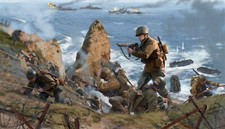 Vital Assault by Simon Smith art print signed by 2 Pointe Du Hoc D-Day veterans picture
