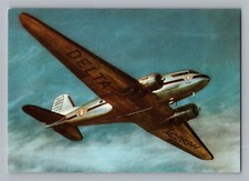 Aviation Airplane Postcard Delta Airlines Douglas DC-3 AJ11 picture