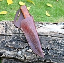 CUSTOM HANDCRAFT GENUINE LEATHER SHEATH FIXED BLADE KNIFE HOLSTER SR-40 picture