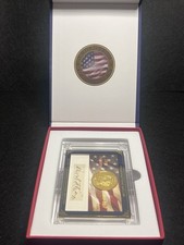 2025 POTUS Franklin Pierce Signed Handwritten Word & Gold Coin Card  - /60 picture