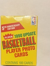 🌟1990 Fleer Update🌟NBA Basketball Factory-Sealed Box, Complete 100-Card Set picture