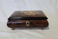 Vintage Italian Inlaid Wood Sorrento Music Jewelry Box picture