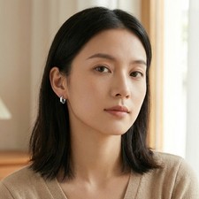 925 Sterling Silver Elegant Geometric Silver Huggie Hoop Earrings with Segmented picture
