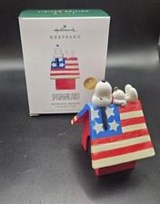 Hallmark Patriotic Snoopy Limited Edition Ornament Red White Blue Dog House 2026 picture