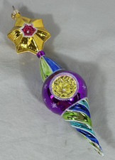 Christopher Radko Rare Ball Drop Star Ornament 11” w/ Tag Crack Noted READ picture