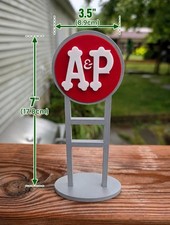 Vintage A&P Grocery Store Sign Replica - 3D Printed Vintage Retail Deco picture