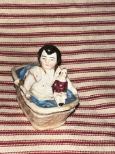 Antique Victorian Staffordshire Fairing Trinket Box picture