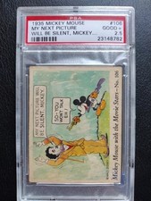1935 Mickey Mouse Gum R90 #106 Movie Stars PSA 2.5 Charlie Chaplin Silent Disney picture