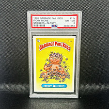 Topps 1985 Garbage Pail Kids Itchy Richie #11a Glossy Sticker PSA 8 47304256 picture