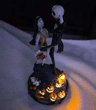 Disney Jack Skellington & Sally Figurine Light-Up Base 8