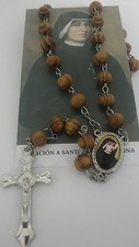 Santa Maria Faustina Rosario de madera con Oracion Saint Mary Faustine Rosary picture
