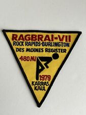 1979 RAGBRAI VII Sew on Patch Des Moines Register Iowa Bike Ride Cycling Biking picture