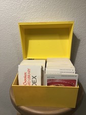 Vintage 1970s Betty Crocker Recipe Card Library Yellow Box with Index & Dividers picture