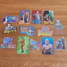 Vintage 1999 Austin Powers 2 COMPLETE Set Of 13 Vending Machine Stickers Prism picture