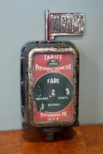 Vintage Taxi Cab Car Fare Meter Taximeter Cast Iron Pittsburgh 1940s Antique picture