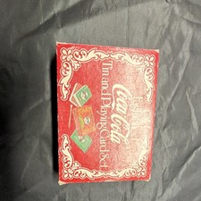 Coca-Cola Old Fashioned Tin & Playing Cards Set, Soda Theme, Red/White picture