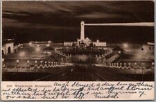 Minneapolis, Minnesota Postcard WONDERLAND Amusement Park Night View 1907 Cancel picture