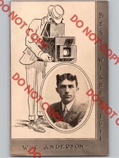 c1911 WC Anderson Photographer Photography Box Camera Illustration RPPC Photo picture