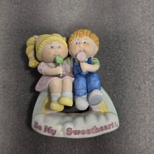 Vintage 1985 Cabbage Patch Kids Be My Sweetheart Porcelain Figurine Rainbow 80s picture