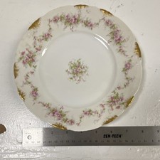 12 Theodore Haviland Limoges Dessert Plates Drop Rose Wreath Design 7 Inch picture