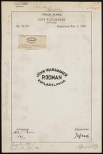 Photo:Philadelphia PA 1897 John Wanamaker Rodman Bicycles Trademark picture