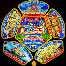 BOY SCOUT BSA PIEDMONT OA 560 2026 JAMBOREE 6-PATCH GMY CONTINGENT ONLY 50 MADE picture