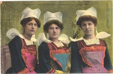 Pont-Aven France Gorse Flower Festival Queen Maids of Honor Divided Back picture