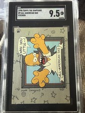 Homer Simpson 1990 Topps The Simpsons Sticker #7 SGC 9.5 picture