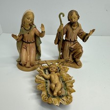 VINTAGE FONTANINI DEPOSE 4” SCALE NATIVITY FIGURINES 1983 -JESUS MARY JOSEPH picture