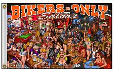 Bikers Only Saloon Bar Scene 3'x5' Flag picture
