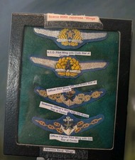 WWII Japanese Silk/Cotton Tinsel Wire Threads Pilots Wings(4) picture