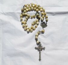 Antique mother of pearl beads and silver filigree rosary picture