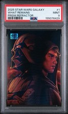 Topps 2025 Star Wars Galaxy #1 What Remains Prism Refractor 71/75 PSA 9 picture