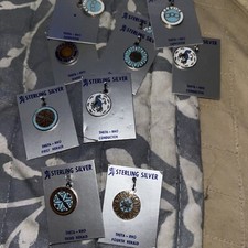 Lot 9 Charms Sterling Silver Daughters REBEKAH Odd Fellows picture