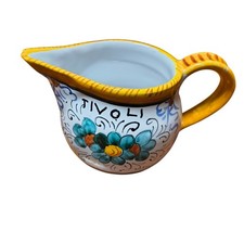 Vtg Deruta Italy Ceramic Pottery Hand Painted Small Creamer Pitcher Signed picture