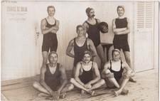 Vintage RPPC - Handsome French waterpolo team - Affectionate - Gay interest picture