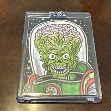 Martian Attacks Martian Original Art Card One Of A Kind 1/1 picture