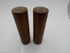 Set of Vintage Tall Round Wood Salt and Pepper Shakers picture