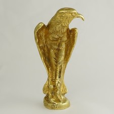 Antique French Gilt Bronze Wax Seal Eagle Animalier Desk Stamp Signed Marionnet picture