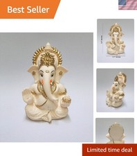 Handcrafted Peach Ivory Ganesha Figurine – Exquisite Home and Office Decor picture